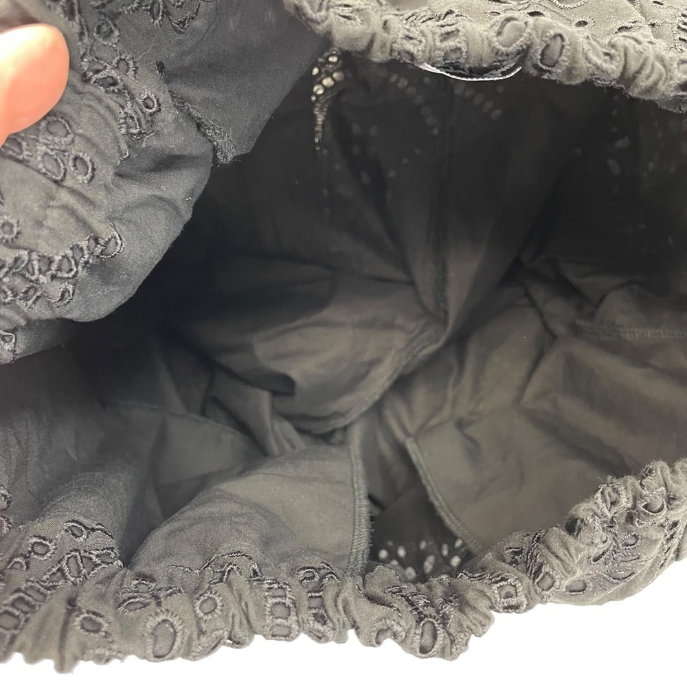 ❣️HP❣️Charo Ruiz NWOT Embroidered Eyelet Cotton Trousers Small Black - Picture 16 of 16